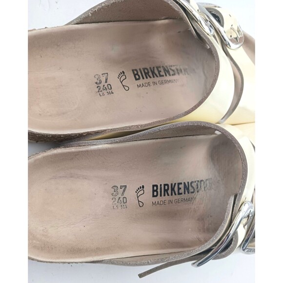 Birkenstock Arizona Big Buckle Vanilla Low Shine 37 US 6-6.5 Reg Made Germany - Picture 5 of 10
